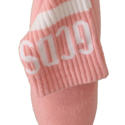 Bottes de cheville en daim rose chic avec chaussettes de logo