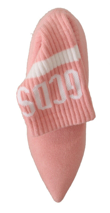 Bottes de cheville en daim rose chic avec chaussettes de logo