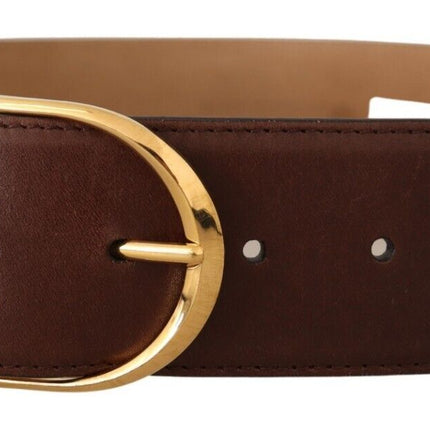 Elegante leren riem met ovale gesp