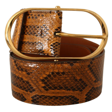 Ceinture en cuir de peau python élégante