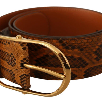 Ceinture en cuir de peau python élégante