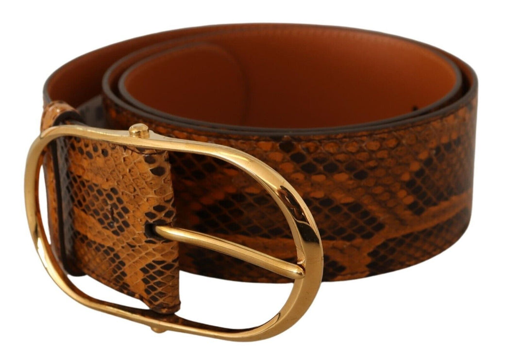 Ceinture en cuir de peau python élégante