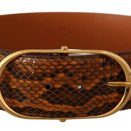 Ceinture en cuir de peau python élégante