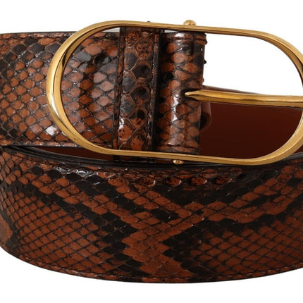 Ceinture en cuir élégante avec boucle dorée