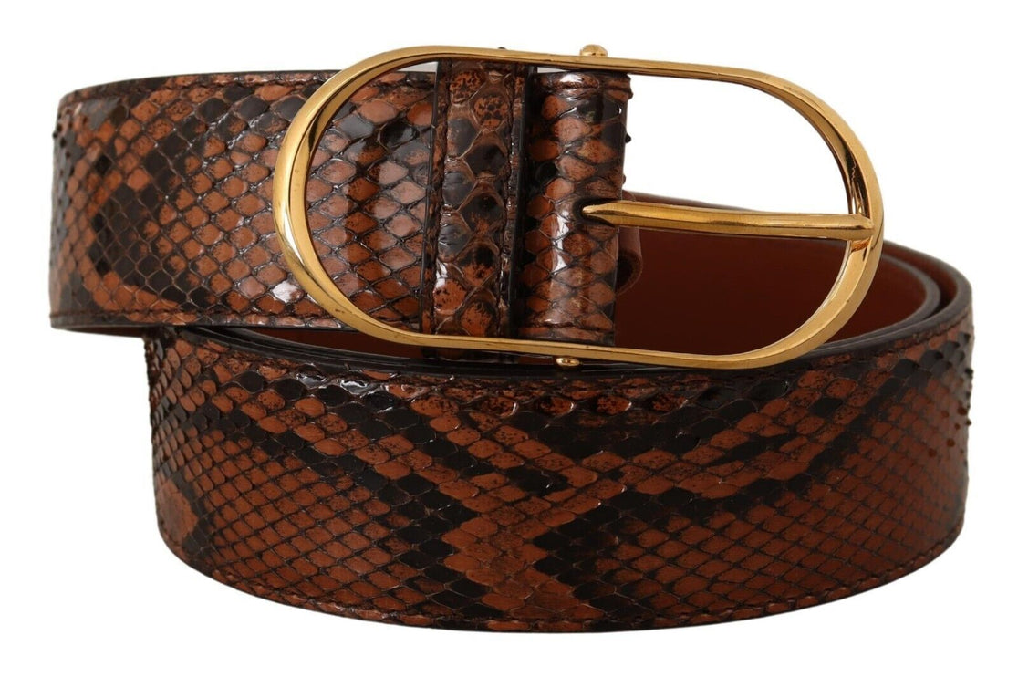 Ceinture en cuir élégante avec boucle dorée