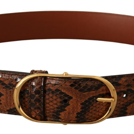 Ceinture en cuir élégante avec boucle dorée