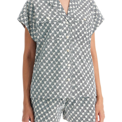 Tory Burch printed poplin camp shirt