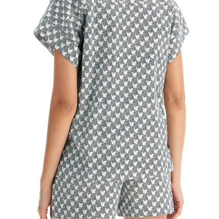 Tory Burch printed poplin camp shirt