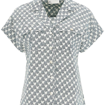 Tory Burch printed poplin camp shirt