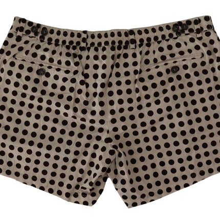 Elegant Polka Dot Cotton Shorts