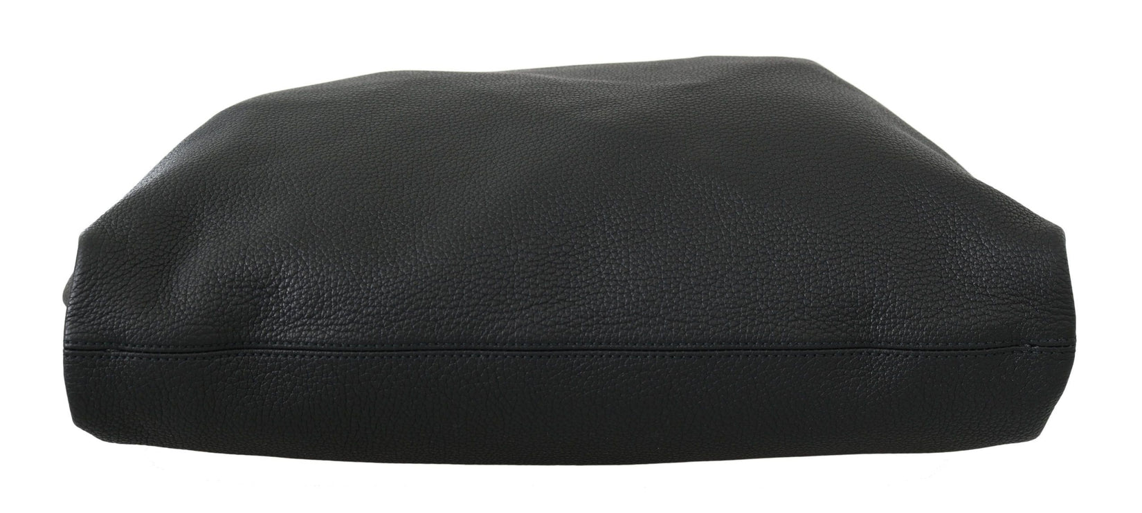 Elegante bolso negro de piel para hombre