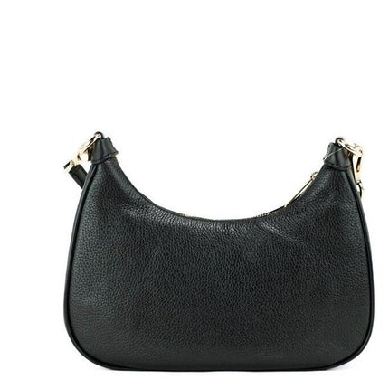 Cora Black Cuir Great Large Zip Pouchette Crossbodybag