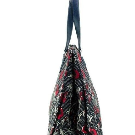 Medium Nylon Retro Batik Print Schoudertas