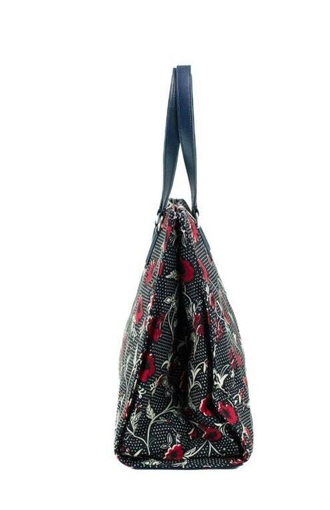 Medium Nylon Retro Batik Print Schoudertas