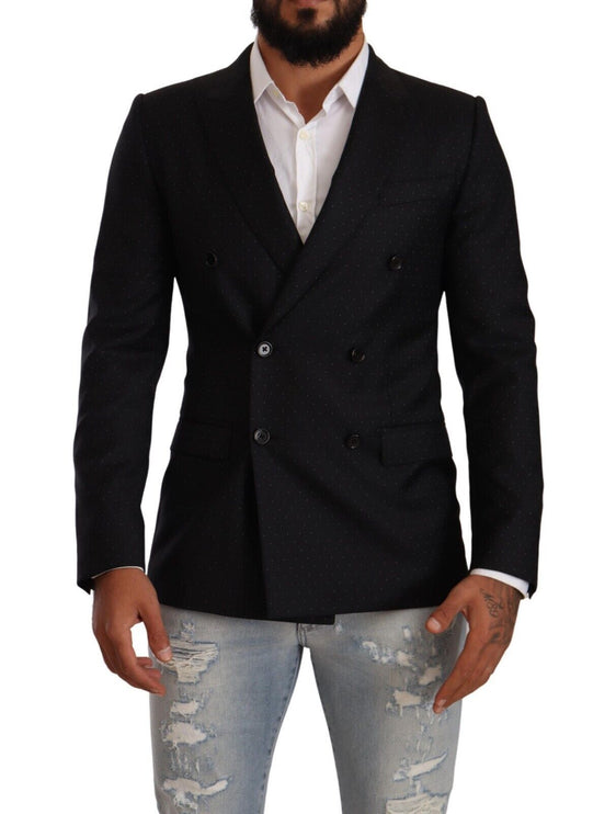 Blazer formel élégant en pointillé noir