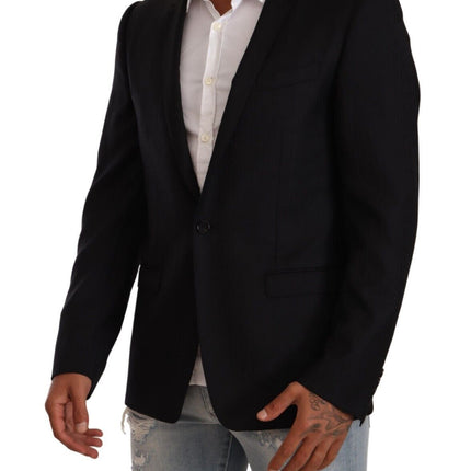 Blazer en laine vierge noire exclusive