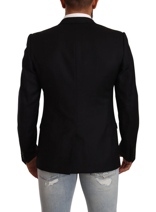 Blazer en laine vierge noire exclusive