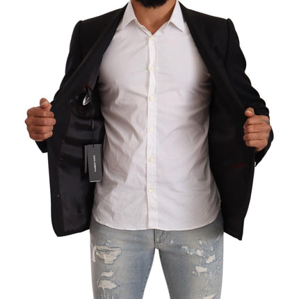 Blazer en laine vierge noire exclusive