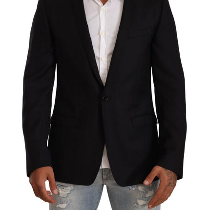 Blazer en laine vierge noire exclusive