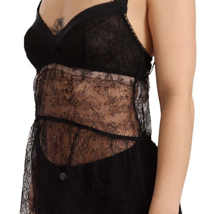 Elegante chimica della lingerie di seta nera