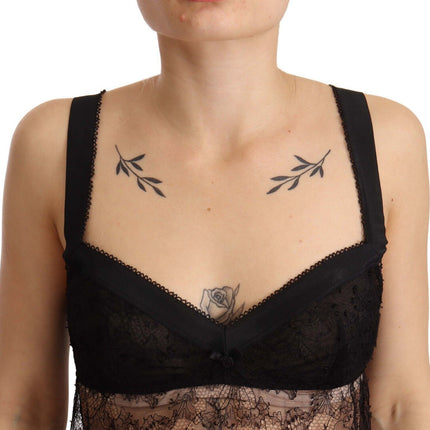 Elegante chimica della lingerie di seta nera