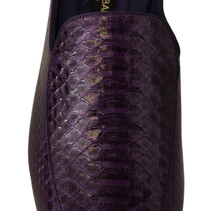 Slide in pelle Python esotica viola