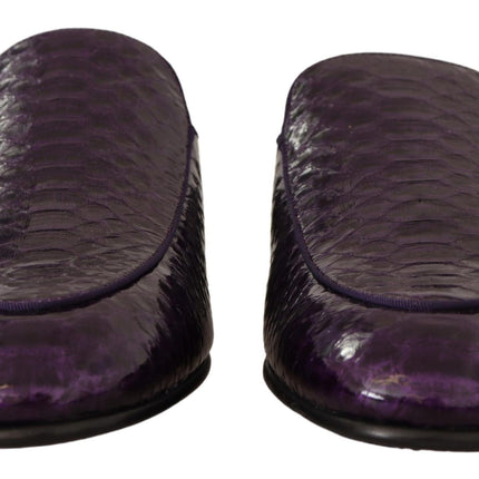 Slide in pelle Python esotica viola