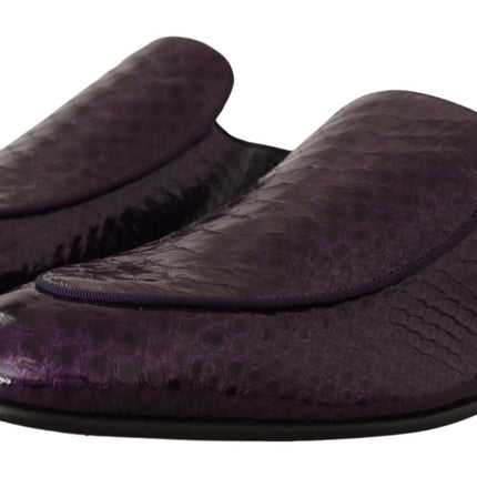 Slide in pelle Python esotica viola