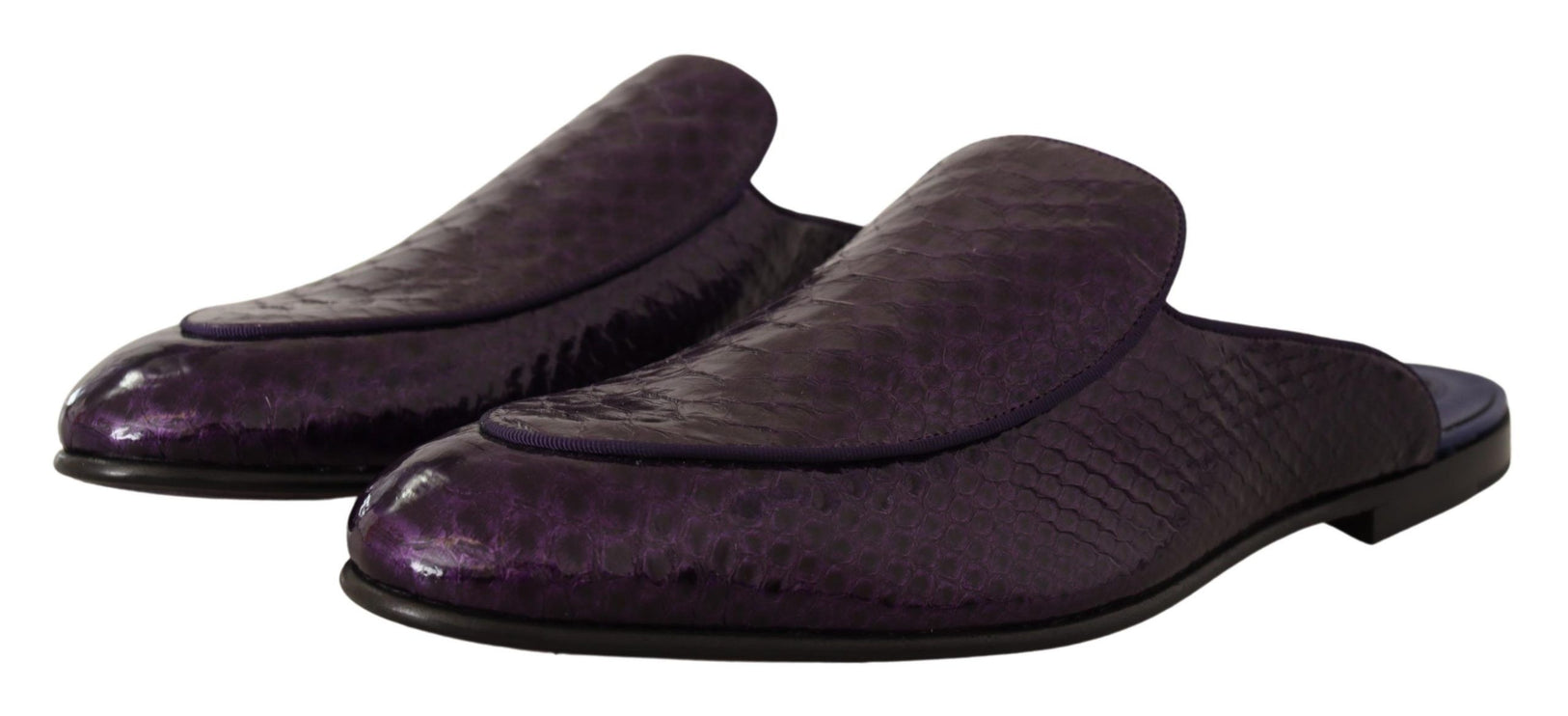 Slide in pelle Python esotica viola