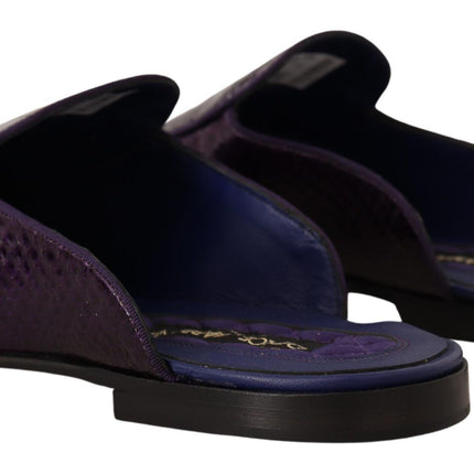 Slide in pelle Python esotica viola