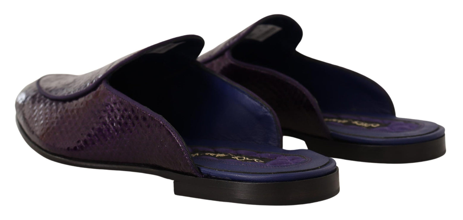 Slide in pelle Python esotica viola