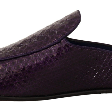 Slide in pelle Python esotica viola