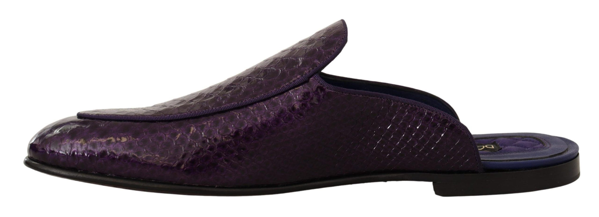 Slide in pelle Python esotica viola