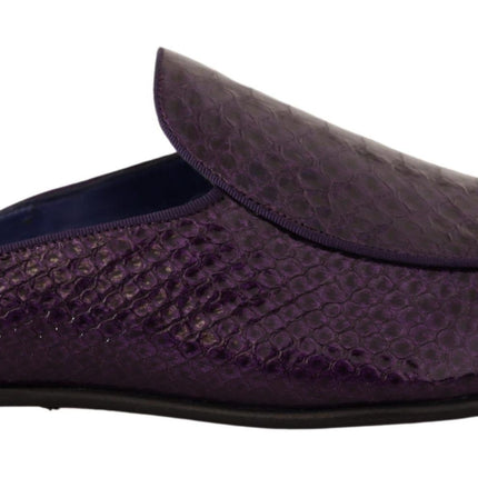 Slide in pelle Python esotica viola