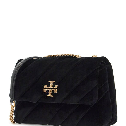 Tory Burch small kira velvet shoulder bag.