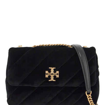 Tory Burch small kira velvet shoulder bag.