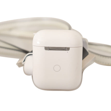 Custodia chic per Airpods in pelle monocromatica