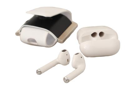 Custodia chic per Airpods in pelle monocromatica