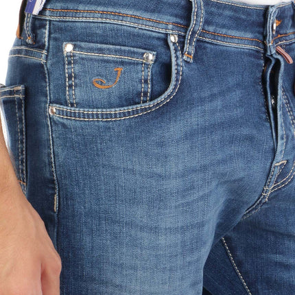 Blue Cotton Slim Men Jeans