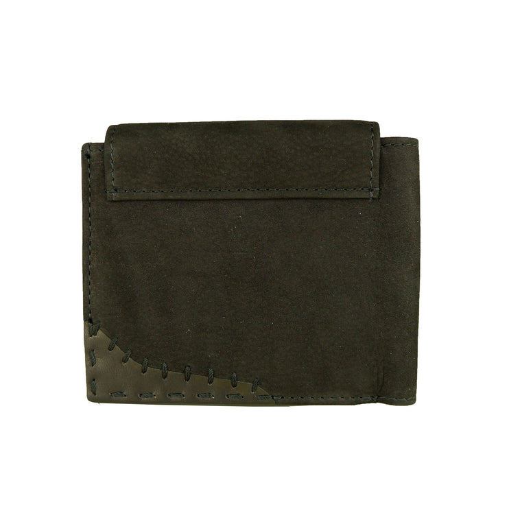 Elegante cartera de piel negra para hombre