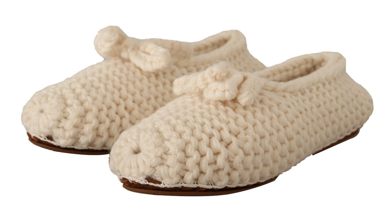 Plats de ballerine en tricot en laine chic