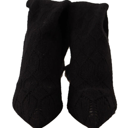 Bottes de chaussettes extensibles noires élégantes