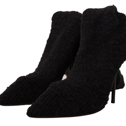 Bottes de chaussettes étirées noires chics