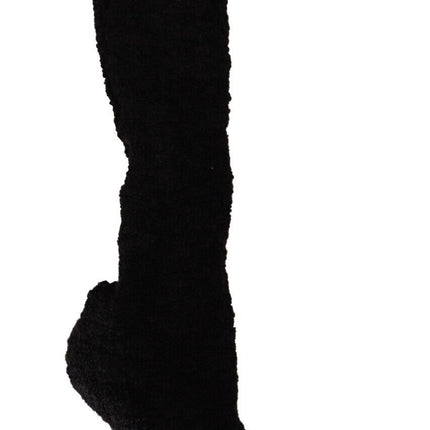 Bottes de chaussettes étirées noires chics