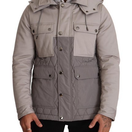 Elegant Lightweight Grey Windbreaker Veste