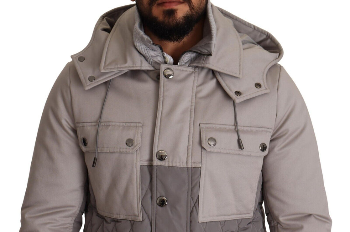 Elegant Lightweight Grey Windbreaker Veste