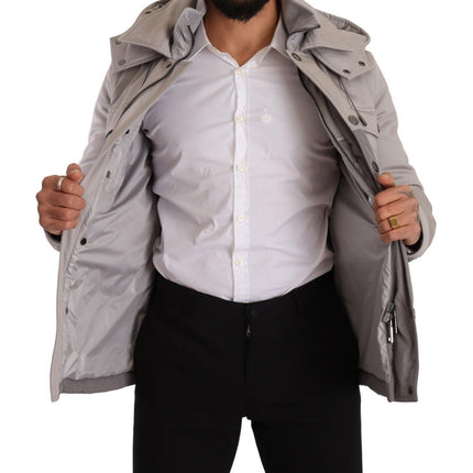 Elegant Lightweight Grey Windbreaker Veste