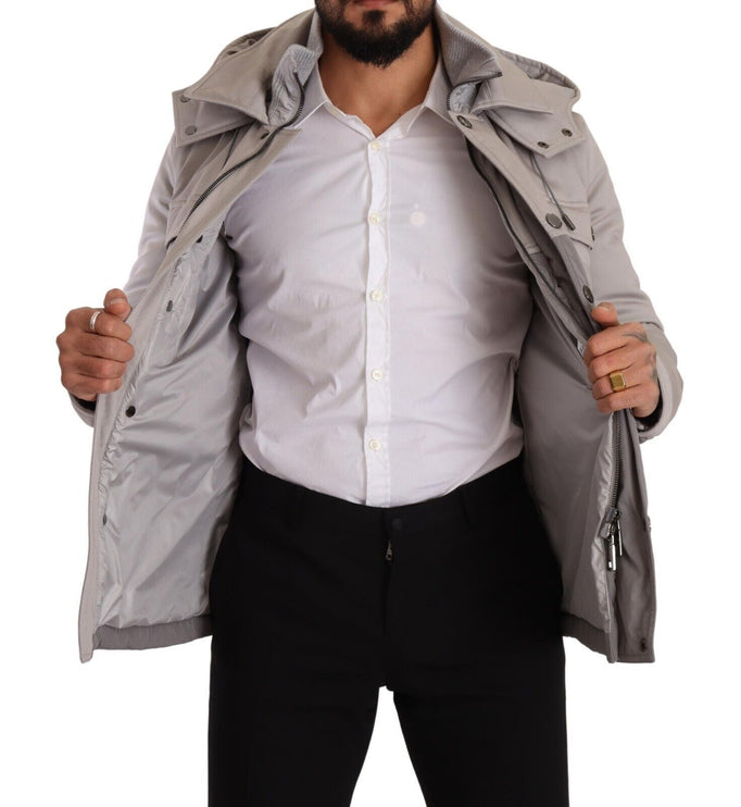 Elegant Lightweight Grey Windbreaker Veste