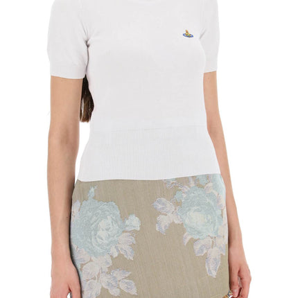 Vivienne Westwood bea short-sleeve sweater with orb embroidery