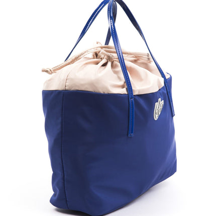 Blue Polyester Women Handbag